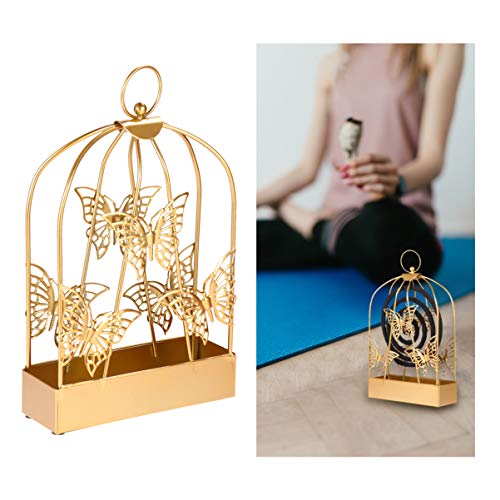 Operitacx Candlestick Holders Metal Tray Retro Iron Coil Holder Metal Wire Coil Burner Holder With Handle Portable Incense Holder Frame For Living Room Bedroom Patio Candlestick Holders Metal Tray #TOP6