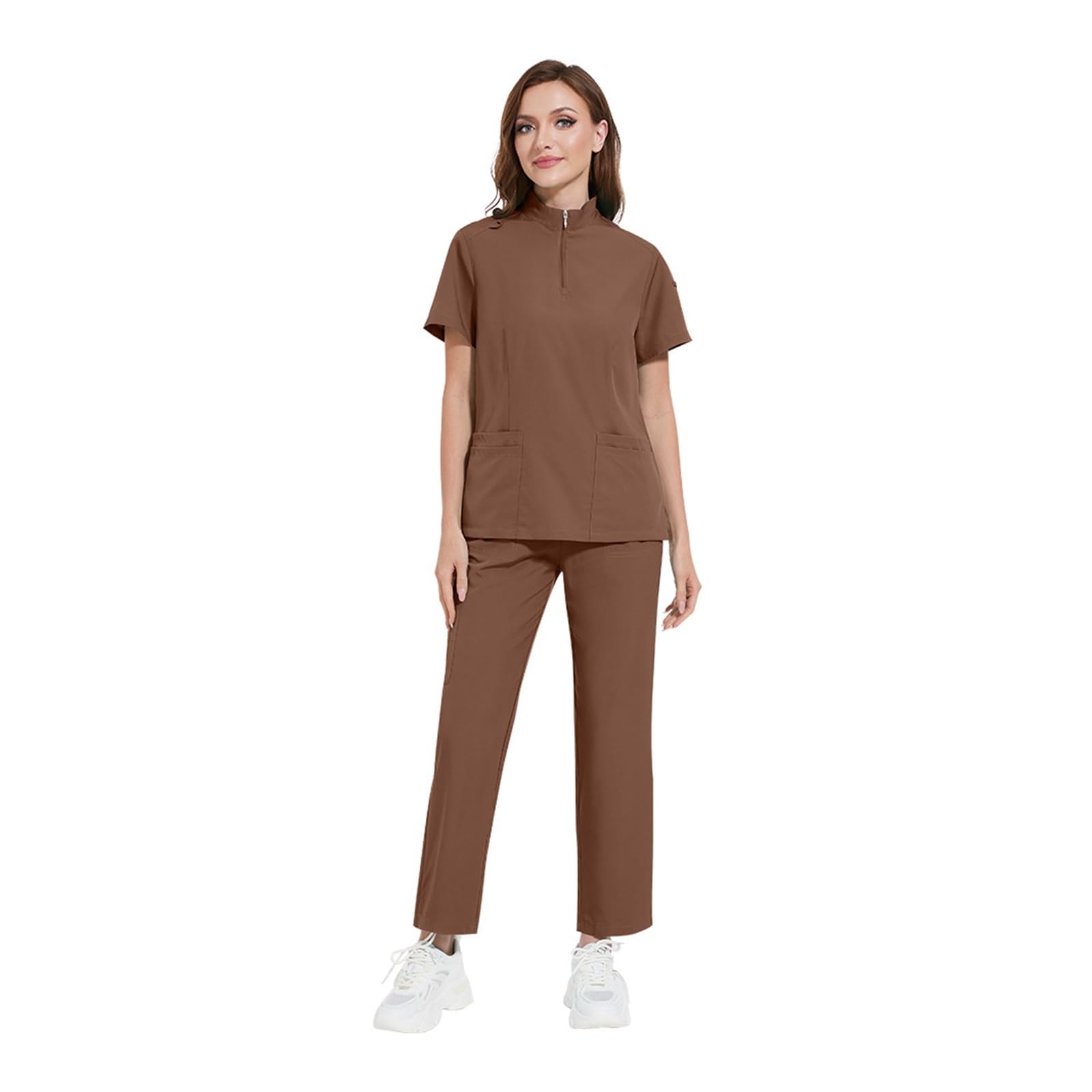 Uniformes Sanitarios Mujer Uniformes de Verano for médicos y Enfermeras, cepillos de Laboratorio, Ropa de Mano, Ropa de Trabajo for salón de Belleza Dental.