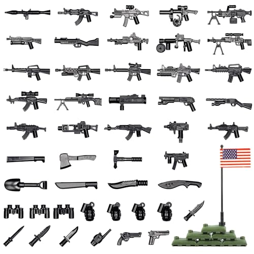 Image of 54 Pcs Military U.S. Weapons Pack - U.S.-Vietnam War Toy Set - Compatible with Major Brands, 3 Years and Up