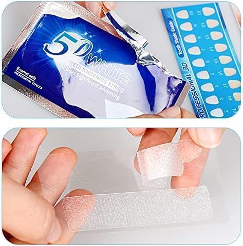 Image of Teeth Whitening Strips for Sensitive White: 28 Pcs Whitener Safe Whitestrip, Elunara Teeth Cleaning Strips, Safe and Gentle Non-Sensitive, Suitable for Travel (2 Boxes /28PCS)