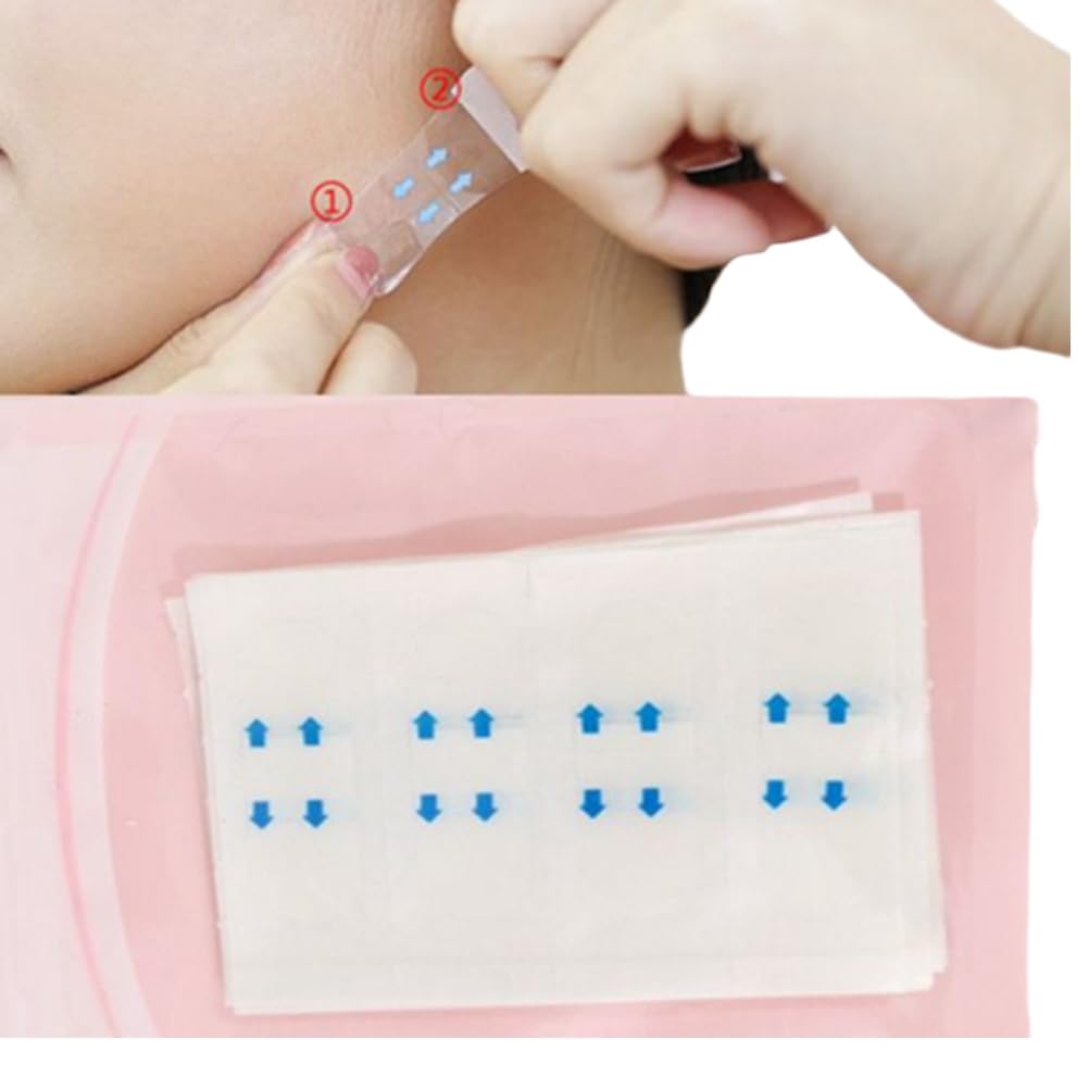 Cerotti per il Lifting Facciale Set da 100 Pezzi di Adesivi Make up Antirughe ideale per Occhi, Occhiaie, Borse, Doppio mento e Fronte Maschere Adesive per il Viso ideale per Ringiovanire