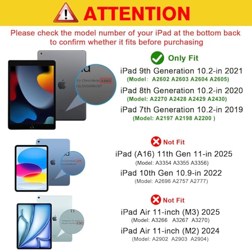 Image of MOCA [Flexible Back] Case for 10.2 inch iPad 9th 8th 7th Generation 10.2 inch iPads 2021 2020 2019 Launch A2603 A2604 A2605 A2270 A2428 A2429 A2430 A2197 A2198 A2200 Flip Cover (Puppies)
