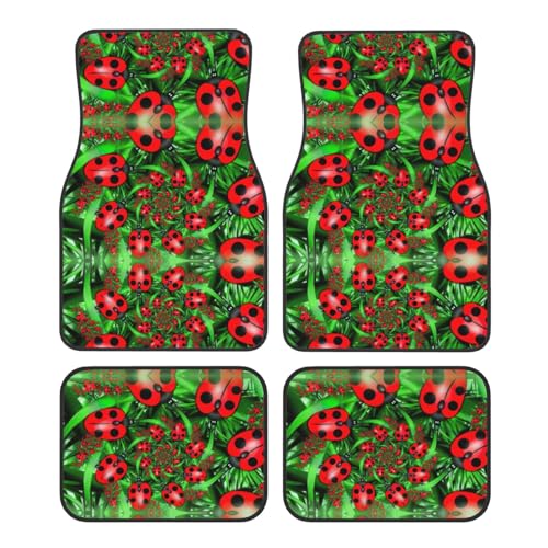 Tapis de sol voiture coccinelle rouge protection moquette auto universel