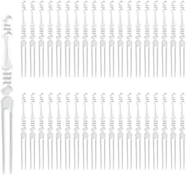 Ouliget Disposable Clear Plastic Fruit Forks,Mini Cake Forks,Tasting Appetizer Forks, Dessert Forks Party Supplies,4 Inches,80 Pieces.