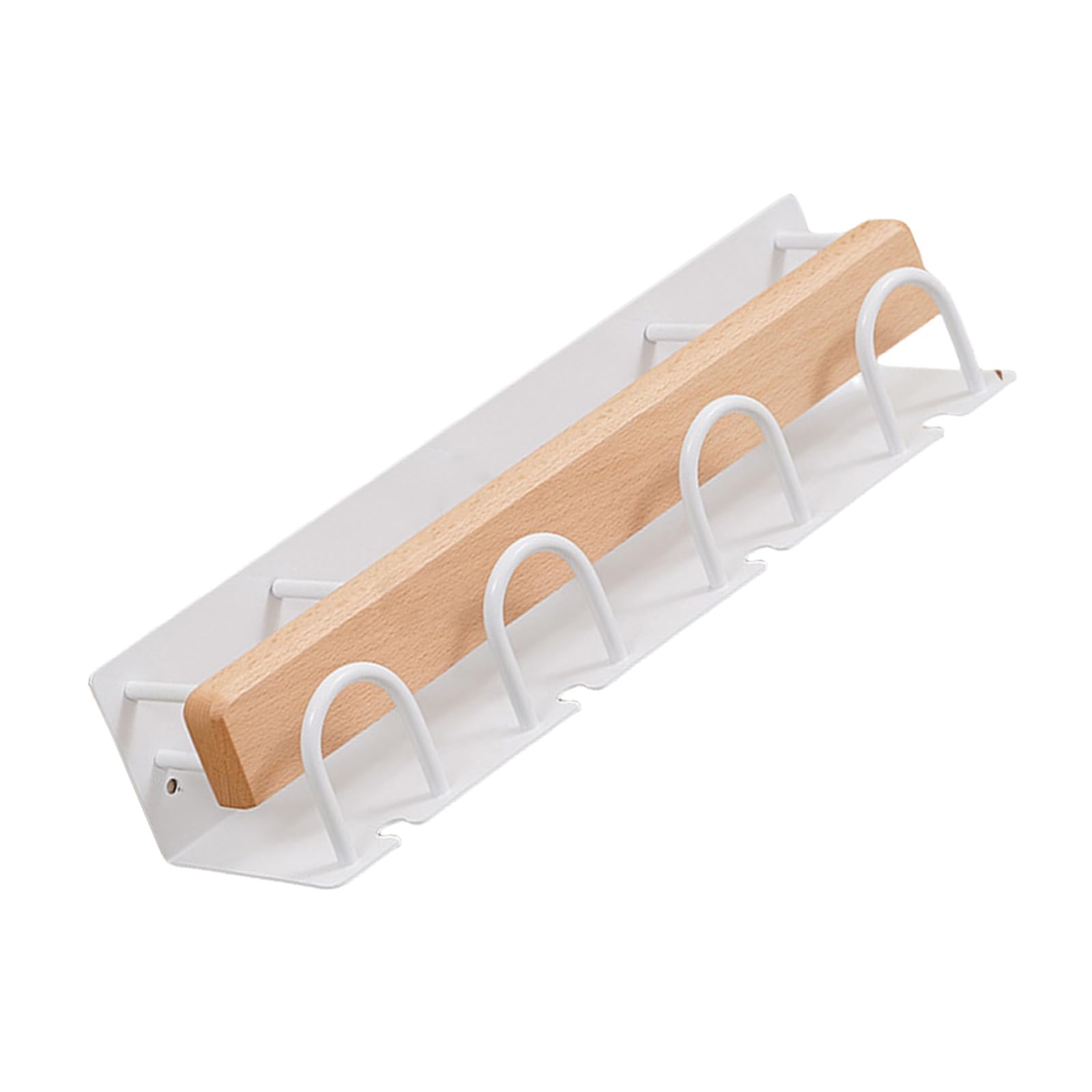Yhplxyuus Moderns Wall Hanging Electric Toothbrush Holder, Wood and Aluminum Rack Holds Multiple Brushes Toothpaste Wall Mounted Toothbrush Stand