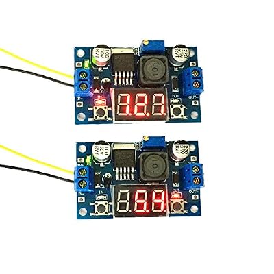 LM2596S DC-DC Buck Converter DIY 4-40V to 1.25-37V Step-Down Regulator Power Module Volt Stabilizer with LED Voltmeter Display