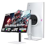 KTC 1440P Gaming Monitor 300Hz / 320Hz (OC), White QHD 2K Monitor 27 Inch with 1ms Fast-IPS Panel, 144% sRGB, HDR400, Adaptive Sync, Low Blue Light, 2 x HDMI 2.1, 1 x DP 1.4, Adjustable Stand, H27E6