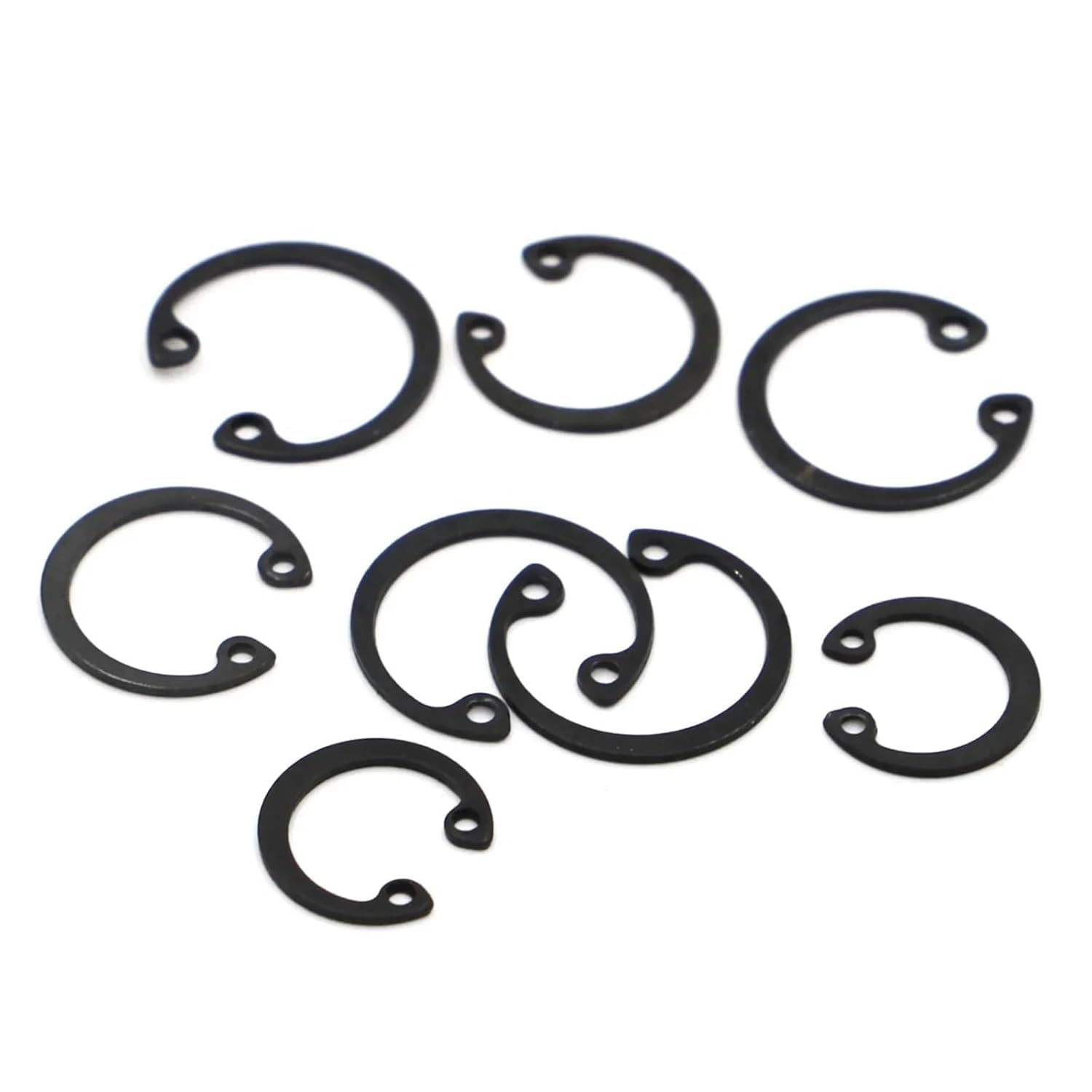 Retaining Rings, M8~M50 Hole Black 65 Manganese Steel Washer Internal Retaining Ring Shaft Circlip(M24 20pcs)