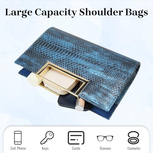 Image of Gets Clutch Purses for Women PU Leather Evening Handbag for Formal Wedding Party Clutches Small Crossbody Bag with Chain