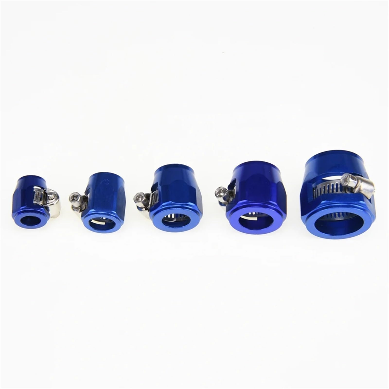 Lot de 10 colliers de serrage en aluminium AN4/AN6/AN8/AN10/AN12 - Pour une installation propre (rouge, 10 pièces AN10)