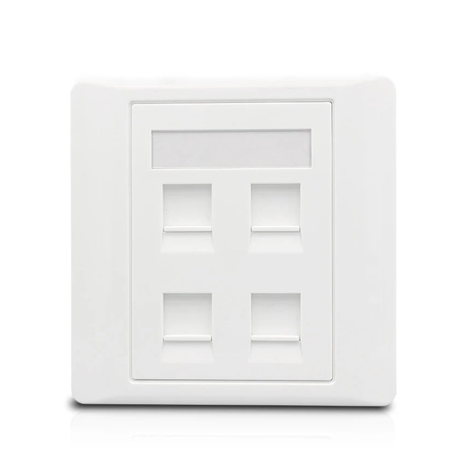 Pannello presa a muro Internet RJ45 a 4 porte di categoria 6 86x86 mm con quattro CAT.6