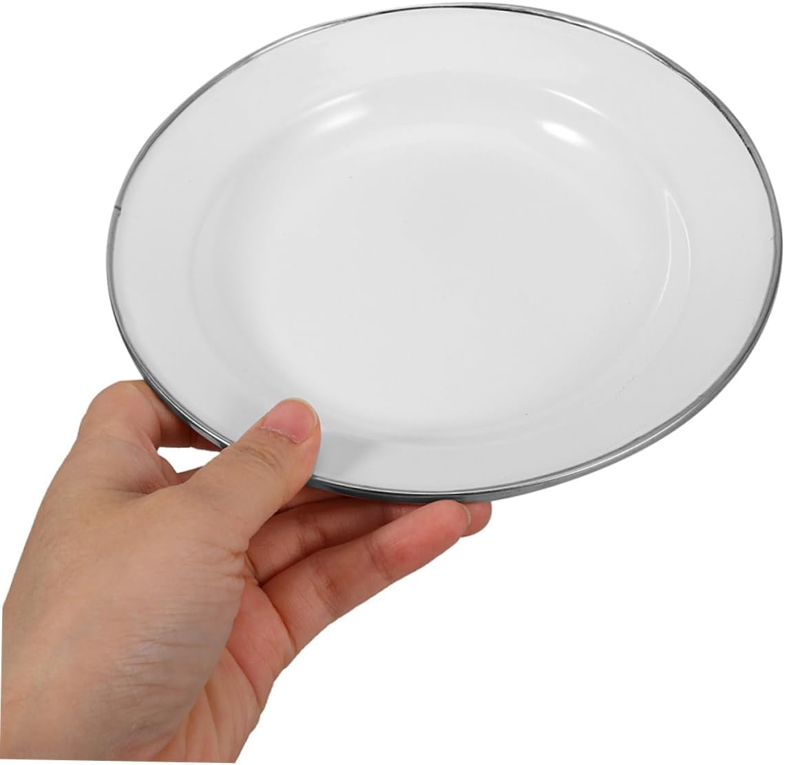 4pcs Vintage Enamelware Plate Multi Use Food Serving Tray for Snacks Fruits and Appetizers Thickened Enamel Kitchen Plates Design