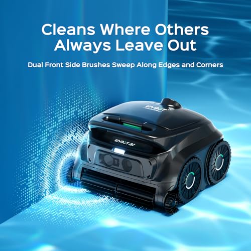 Image of WYBOT B1 Robotic Pool Cleaner, Floor and Wall Cleaning, Cordless Vacuum for Inground & Above Ground, Smart Navigation, Self-Parking, Black Green