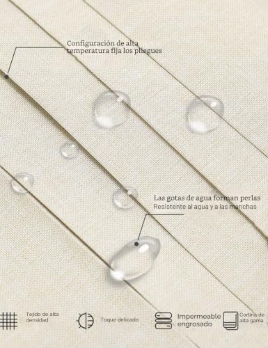Miniatura 5 de Cortinas De Gabinete Y Fregadero Con Rieles Deslizantes, Cortinas Impermeables Para Armario Y Cocina, Cortina De Zapatos Beige, Curtain H 70cm 100cm