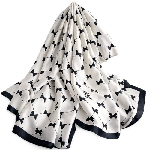 Image of MALINA Women's Polyester Silk Satin Stole Scarf - Soft Lightweight Fashion Wrap, Elegant Floral & Gradient Design, summer stole,Scarf For Women,Premium Stole,Large Size 180x90 cm'