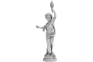 Design Toscano KY1429 Lighting the Heavens Grande Cherub Sentinel Left Arm Raised Statues