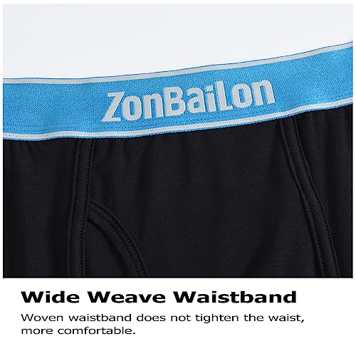 ZONBAILON Mens Underwear Bamboo Viscose Boxer Briefs Multipack with Fly M L XL 2XL 3XL2