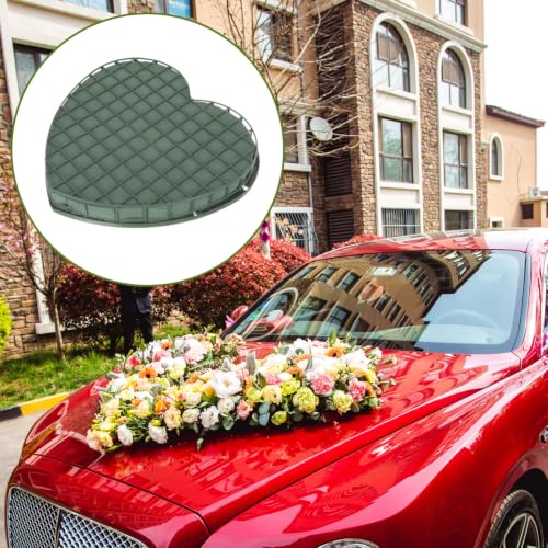 LIFKICH Bloc de Fleurs Humides Cœur Ventouse en Mousse Plastique Vert pour Composition à Faire Soi-Même Décoration Mariage Absorption Rapide – vue 9