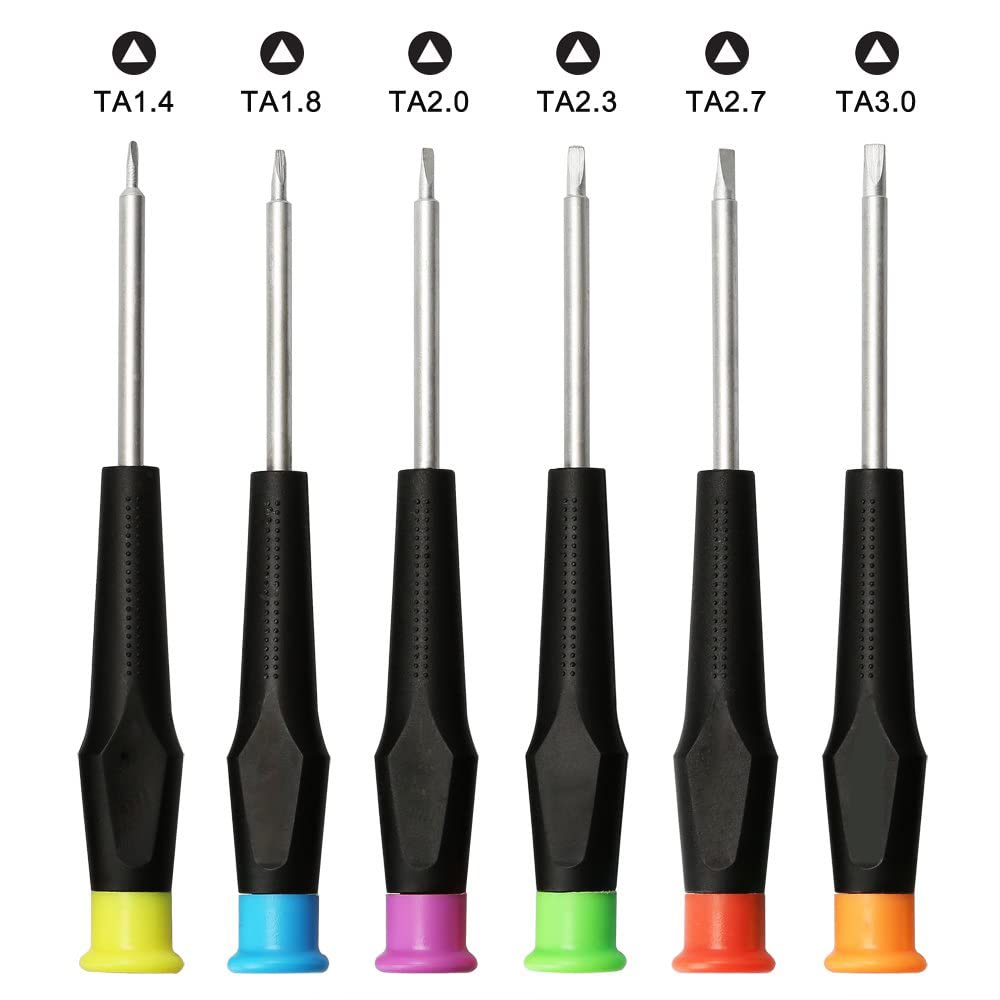 LIFEGOO Precision Screwdriver Set, Triangle Head Screwdriver Set Tool Kit Fix Electronic Toys riangle Screws Driver for Thomas Mc Donald's Toy Repair & Battery Replacement with Carrying Pouch