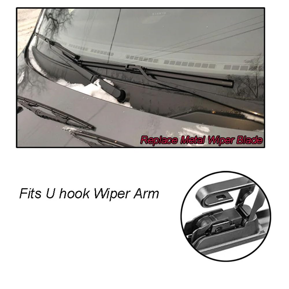 Zestaw piór wycieraczek przednich tylnych do prius c 2012-2021, pióra wycieraczek gumowe części do czyszczenia szyb 26 "16" 8"