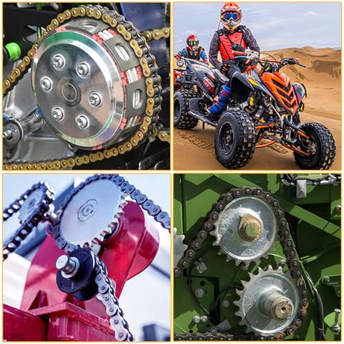 Image of 4 Pack 520 Chain Master Link O-Ring Heavy Duty 520HV Master Connecting Links Chain Link Connector Replacement for Motorcycle Dirt Bike Pitpro Agricultural Machine Tractors