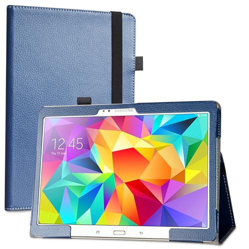 LiuShan Samsung Galaxy Tab S 10.5 Funda, Folio Soporte PU Cuero con Funda Caso para Samsung Galaxy Tab S 10.5 T800 T805 Android Tablet,Azul