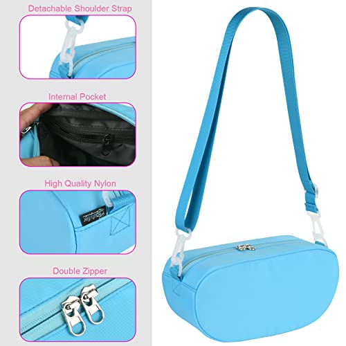 Beautyflier Kids Karaoke Bluetooth Microphone Bag Case Compatible With Bluefire/For Bonaok/For Ovellic/For Creattop Wireless Karaoke Microphone Holder Storage Fits For Mic Handheld Speaker (Blue) #TOP4