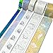 allydrew Decorative Gold Foil Washi Tape and Sticker Set for Stationery, Diary, Card Making (10 Rolls & 10 Sheets), Celestial Beings