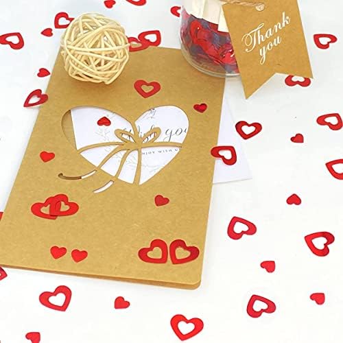 Valentines Decorations for Heart Confetti, Foil Metallic Red Hearts Sequins Valentines Table Decorations, Valentines Day Decorations for Valentines Wedding Engagement Anniversary Bridal Shower, 30g