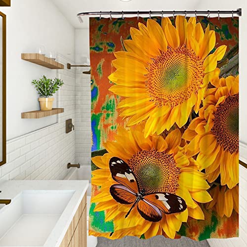Rideau de douche tissu imperméable 180x180 anti-moisissure avec crochets pour baignoire