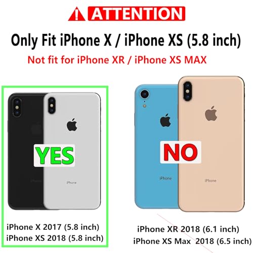 Warsia for iPhone X/Xs Case Rugged Dual-Layer Shockproof, Red by Warsia - Used condition - Image 2