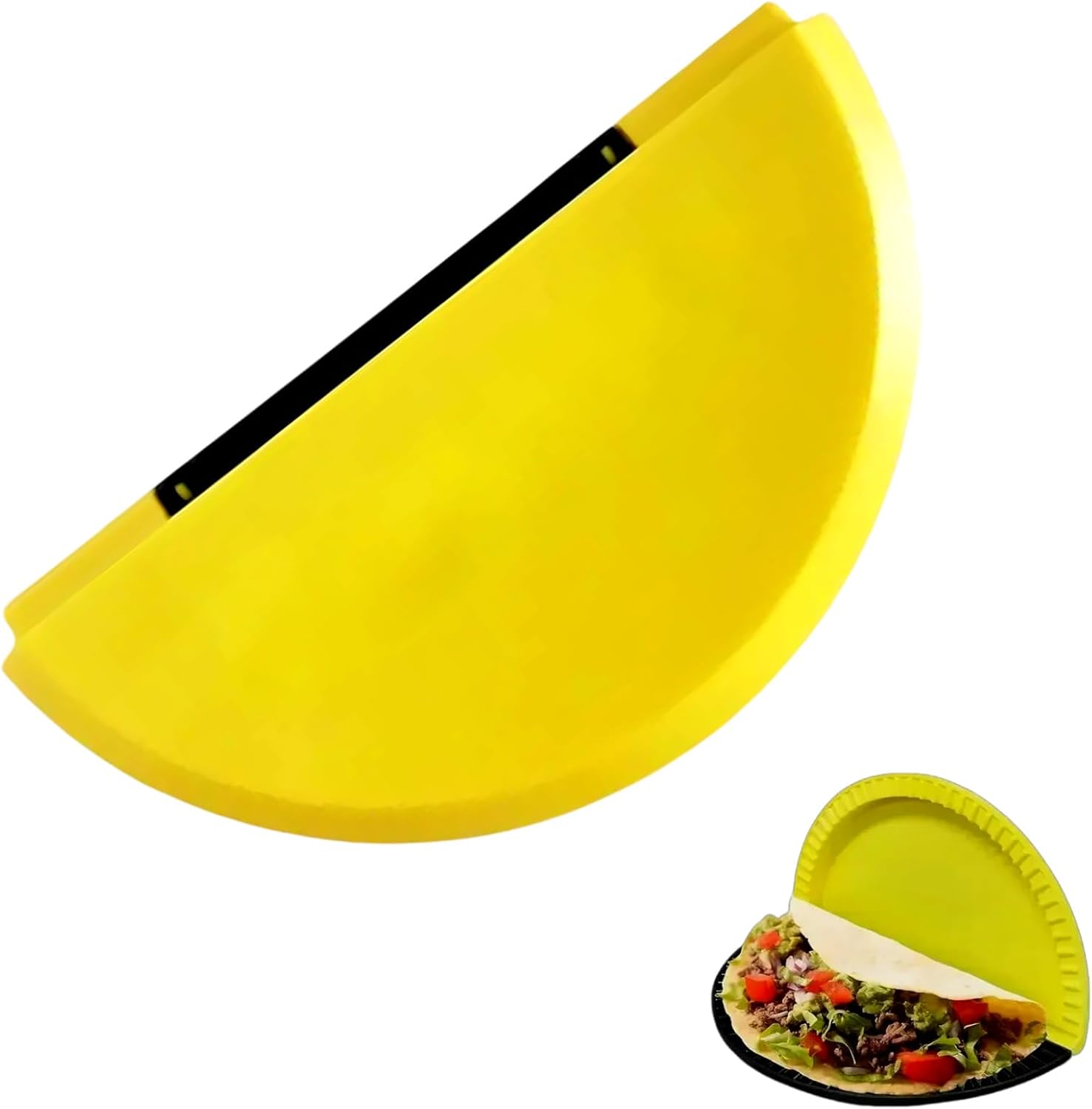 Tortilla Crimper & Quesadilla Maker Kit, Tortilla Sealer & Crimper Quesadilla Maker Press, Empanada Samosa Pocket Maker Gadget for Air Fryer, Microwave, Grill, DIY Sandwich Sealer (Round, 1 Piece)