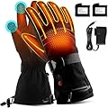 ABXMAS Heated Gloves for Men Women Rechargeable,7.4V 6400 mAh Electric Battery Heated Ski Gloves 3 Heating Level,Waterproof Touchscreen Heating Gloves for Outdoor Work Arthritis Snowmobile Cycling