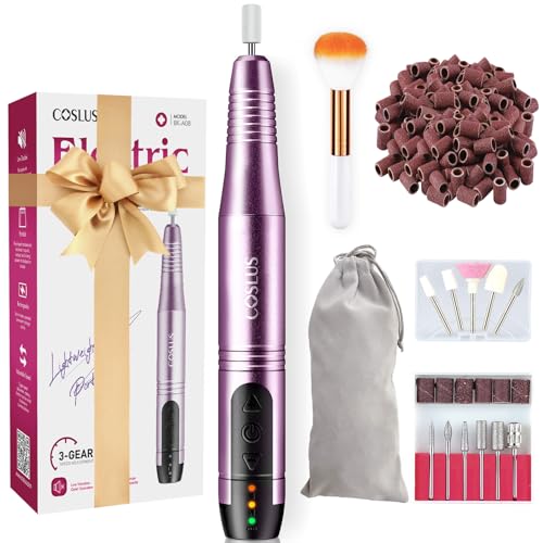 Ponceuse pour Ongles, 20000 tr/min Professionnelle Ongles Manucure et avec 45 Kits, Rechargeable, Kit de Coupe Ongles avec Pointe en Céramique pour Polissage, Enlèvement des Callosités, Pedicure