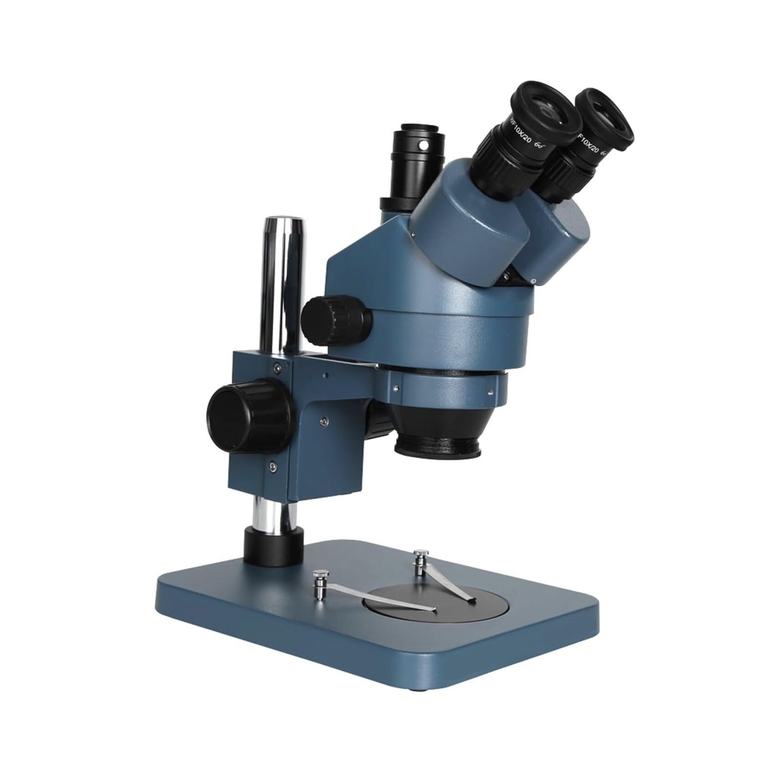 Microscopio estéreo Trinocular con zoom profesional para la industria, lente auxiliar de 56 luces LED