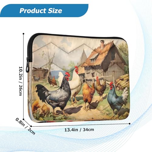 Funda para portátil Farmhouse Roosters 13-14 pulgadas miniatura 3