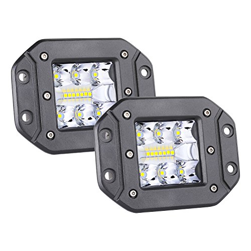 Flush Mount LED Pods, Auto Power Plus 2pcs 80W Flush Led Light Bar Spot Flood Driving Lights Super Bright Led Work Light Waterproof Off Road Fog Lights for Trucks Boat UTV ATV