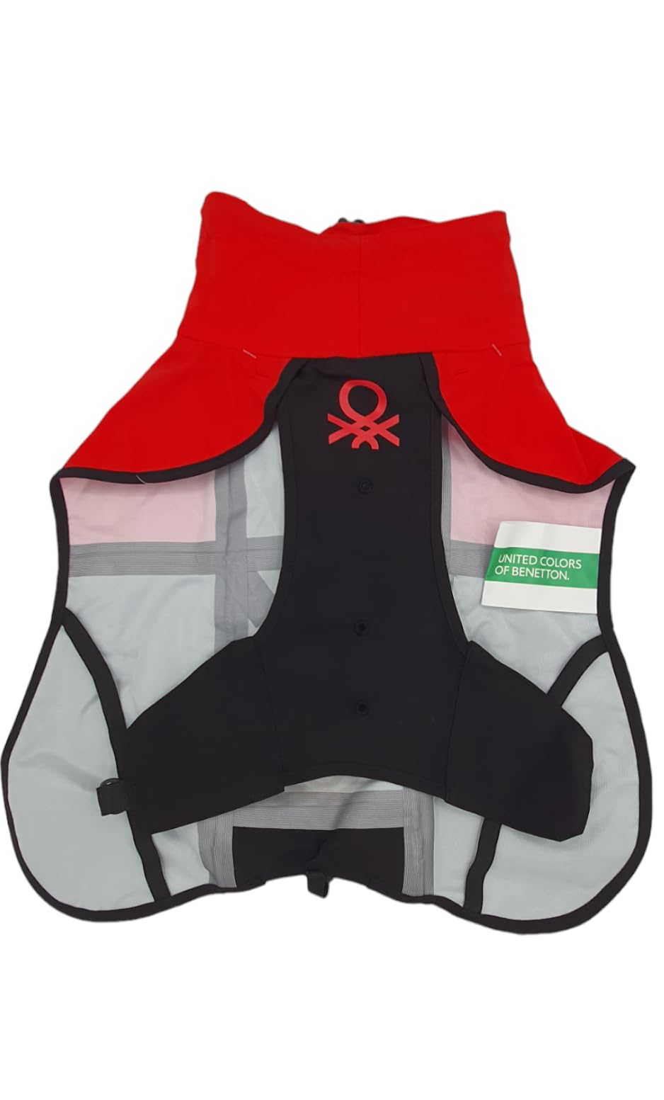 Benetton Regenmantel für Hunde, Regenmantel für Hunde, warme Jacke für Haustiere, verstellbarer Regenmantel für kleine, mittlere und große Hunde (XL, rot)