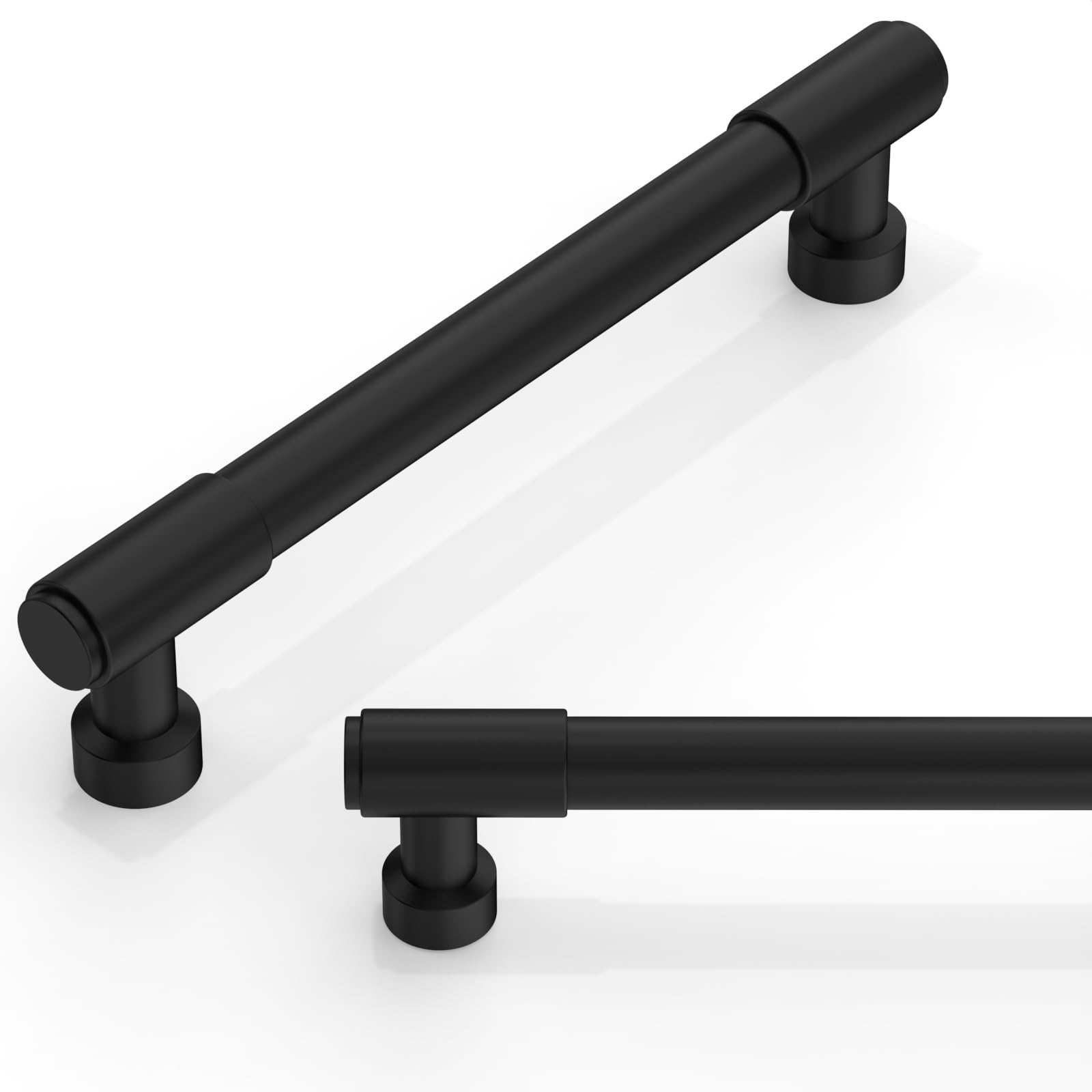 Talentedeco 10 Pack Matte Black Cabinet Pulls 5 Inch(128mm) Kitchen Cupboard Handles Cabinet Hardware for Drawer Pulls