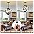 Eayaya Farmhouse Chandeliers for Dining Room, 6-Light Rustic Dining Room Light Fixture Over Table, Wood Black Hanging Pendant Lights Kitchen Island, Boho Chandelier for Bedrooms Entryway Living Room