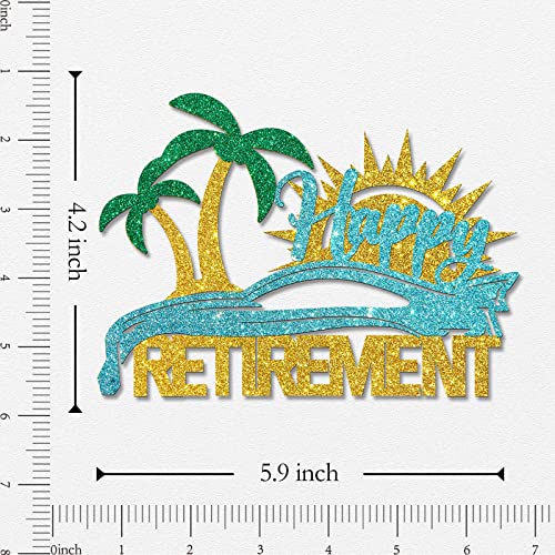 Webenison Happy Retirement Cake Topper/Enjoy Retirement Party/Going Away Farewell Party Decorations Gold Glitter #TOP1