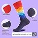 BONANGEL Mens Dress Socks Fun Funny Colorful Crazy Crew Dress Socks For Men 8-12