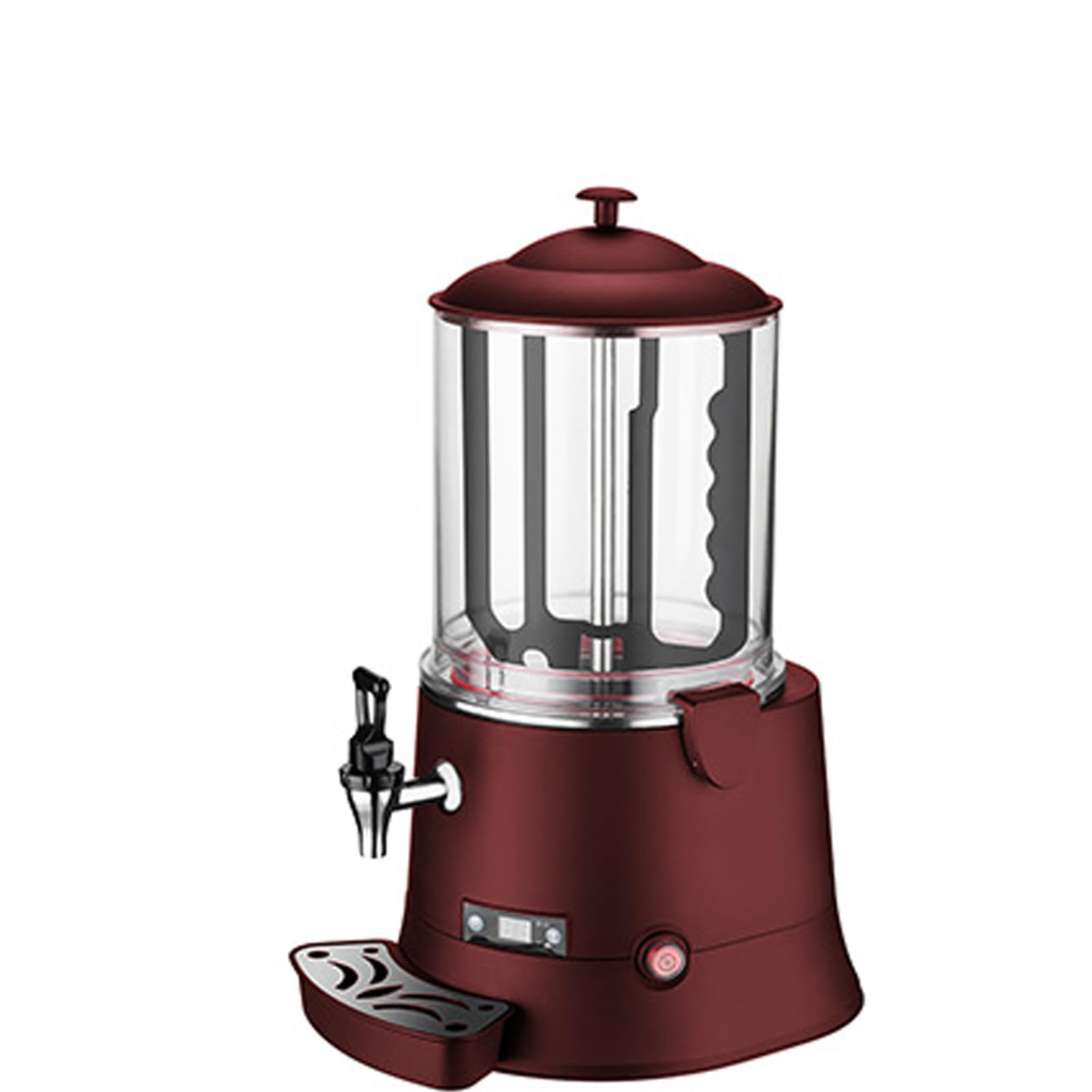 Wo Lai Gou 10l Commercial Hot Chocolate Dispenser Machine – Beverage Warmer With Faucet For Heating Chocolate, Coffee, Milk, Tea - Perfect For Parties, Cafes, And Events Red 10L