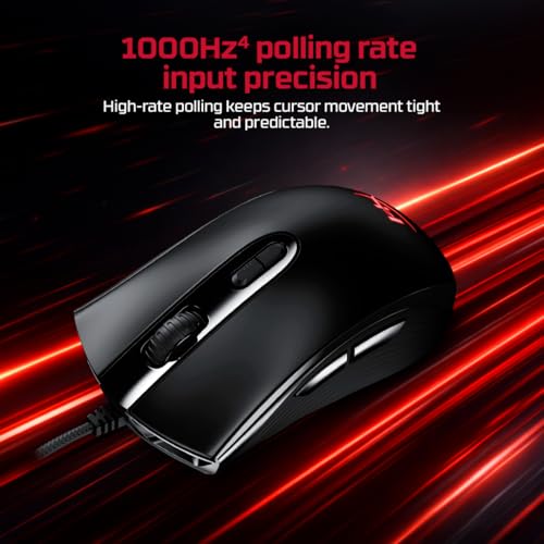 Image of HyperX Pulsefire Core RGB USB Gaming Mouse, Up to 6200 DPI, Pixart 3327 Optical Sensor, 87gm Lightweight, 20Mn Clicks, 7 Programmable Buttons, 1K Hz Polling Rate, 24 Months Warranty - Black [4P4F8AA]