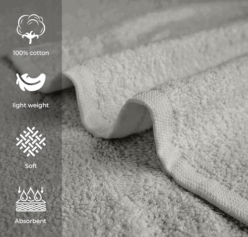 Image of Avalon Towels Salon Towel - Silver Hand Towels Bulk Pack of 24 - 100% Cotton Absorbent Spa, Facial & Gym Towel for Working Out - 16x27 Inches (Not Bleach Proof)