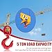 5 Ton Swivel Lifting Hook Heavy Duty, Round Rotating Hook with Safety Latch 3/4