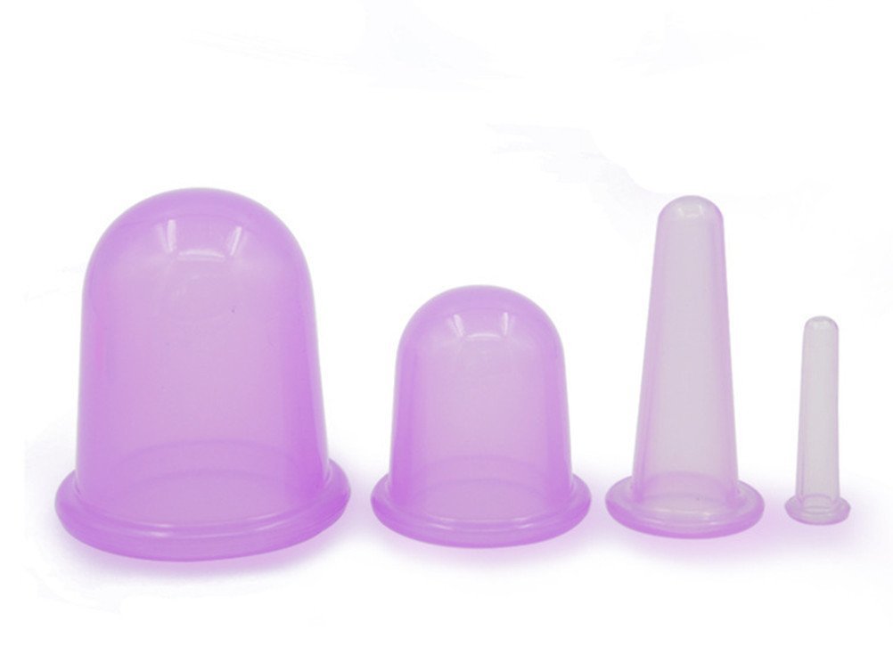 Silicone Massage Cups Face & Body Cupping Therapy Massage Anti Cellulite Slimming Cups Vacuum Cup Cupping Therapy Joint and Muscle Pain Relaxation Stress Reduction Anti-aging 4Pcs