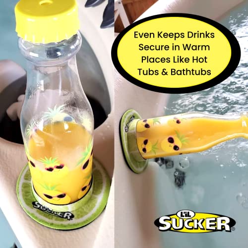 Lil Sucker Slogan Suction Ring Cup Holders, 4 Pack, Drink Secure Coasters, Non-Tipping, Anti-Spill Beverage Companions, Ideal For Sup's Boats Trucks Rvs Atv's Vans Outdoor & Home #TOP5
