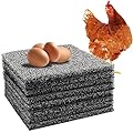 DRQ 8 Pcs Nesting Pads for Chicken Coop - Washable Chicken Nesting Pads, Reusable Chicken Coop Accessories for Hen Laying Mats 12"×12" (Gray)