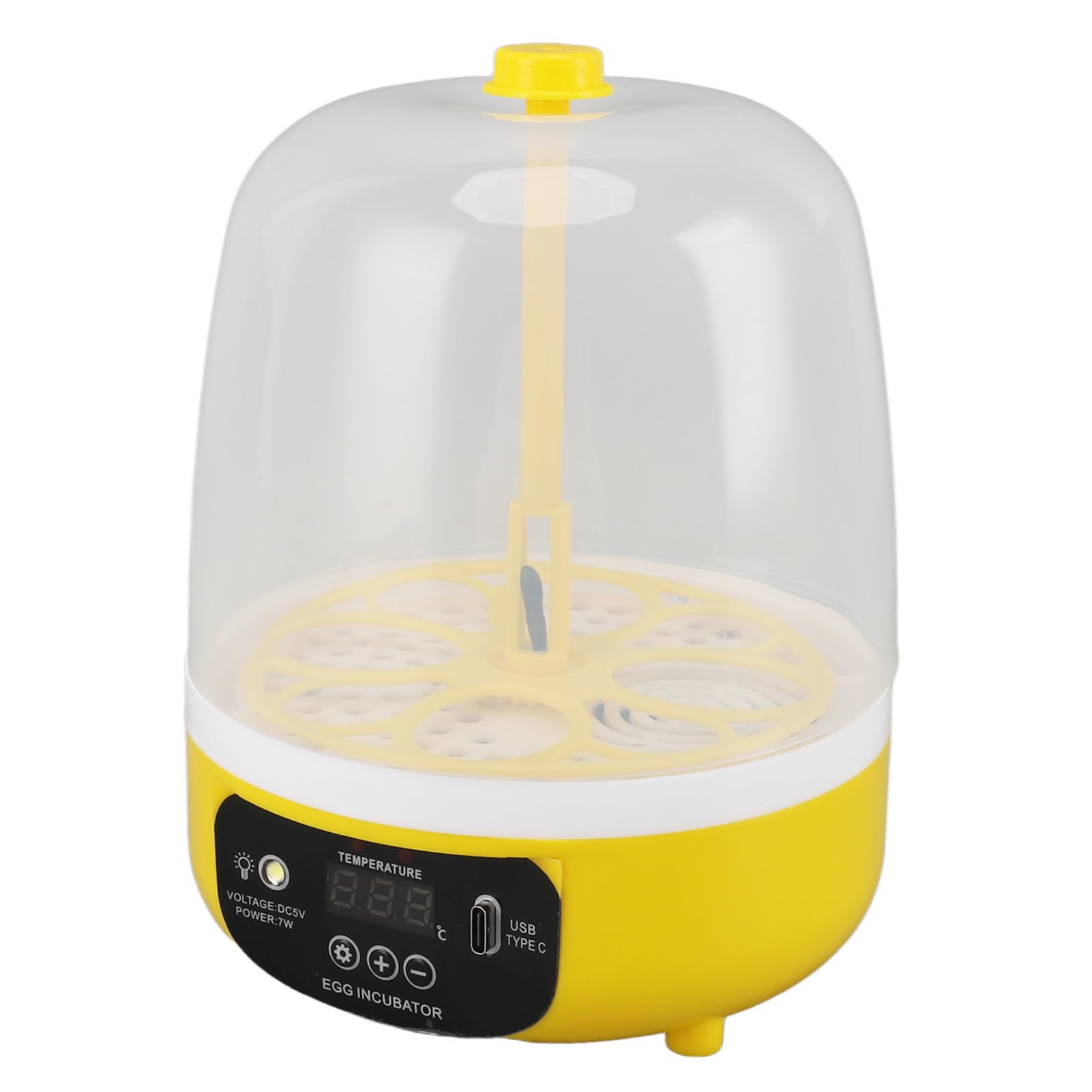 Eggs Incubators, Energy Saving Low Noise Visual 4 Eggs Eggs Hatcher USB for Home (Manual Turning)